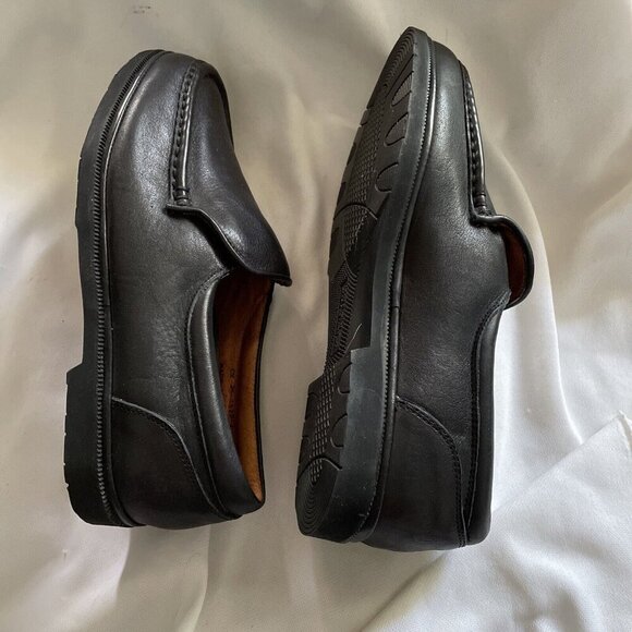 Johnston & Murphy After Hours Black Leather Loafers Mens Size 6M Comfortable & D - Picture 8 of 12